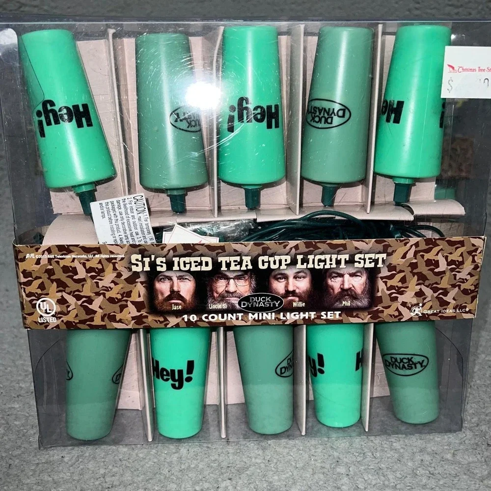 NIB Duck Dynasty Lot of 3 Si's Iced Tea Cup Light Set 10 Count Mini String Light